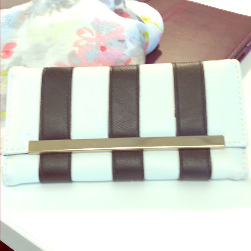 Black and white wallet